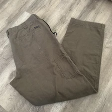 Columbia ROC Utility Pants Mens 40x32 Olive Green Slash Zip Pocket AM8066 Hiking