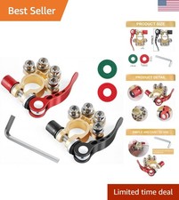 Car Battery Terminal Clamp Connector, 4 Way Positive and Negative Pole Quick ...