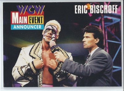 Eric Bischoff with Sting 1995 Cardz WCW Main Event Wrestling Trading Card #48
