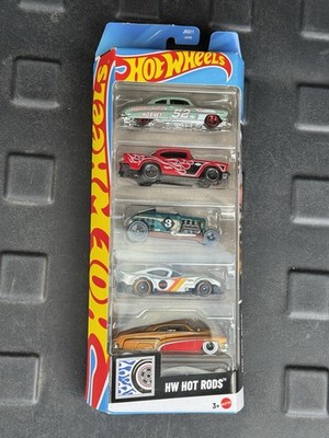 Hot Wheels HW Hot Rods 5-Car Set Diecast 1:64 57 Chevy 52 Hudson