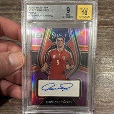 2022-23 Panini Select FIFA Signatures Fernando Torres Auto /20 -BGS 9 / Auto 10