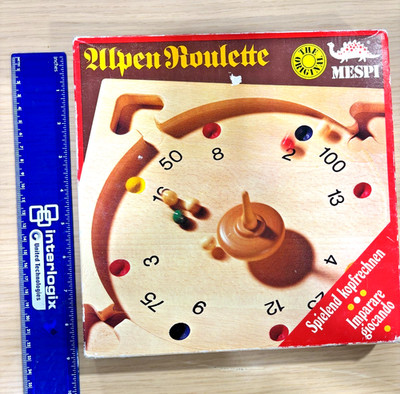 VTG Alpen Roulette Wooden Dexterity Game MESPI Norm Thompson Complete