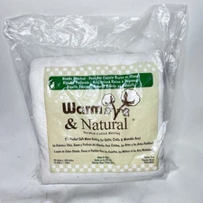 NEW Quilters Dream Cotton Request Natural Queen Size Quilt Batting 90 X 108. 