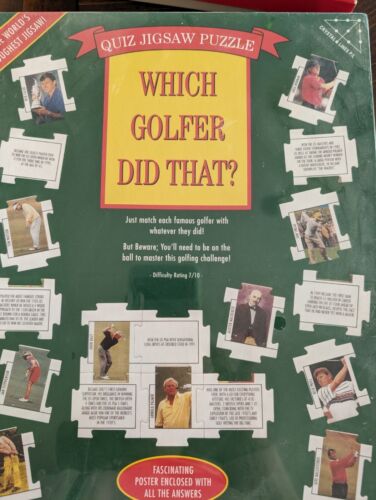 Golf Trivia Jigsaw Puzzle Which Golfer Did That 252 Pieces 19 x 24 Inches Sealed - Picture 1 of 6