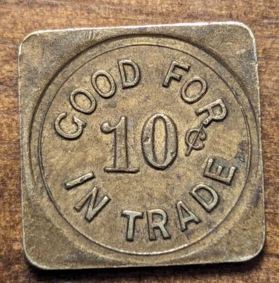 Montrose, Colorado CO Dan's Place Square Good For 10¢ Trade Token eBay