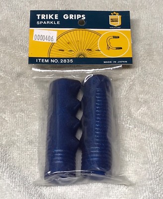 Tricycle/bicycle grips sparkle blue 3/4  NOS Royce Union
