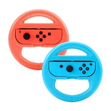 Beastron Red & Blue Steering Wheel Joy-Con compatible with Switch Mario Kart