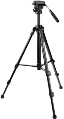 Magnus Vt 300 Portable Video Tripod With Fluid Head Supports 15 Lb Cameras