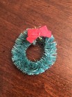 Vintage Christmas Craft Odds And Ends Lot  Of 6 Mini Holly Pine Cones Bow Wreath — photo 3