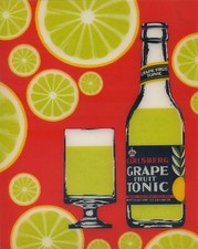 CARLSBERG Grape Fruit Tonic VARI-VUE 1960's Lenticular Motion Picture 8 by 10