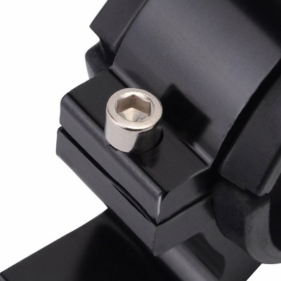 Dewhel 50mm-55mm ID Fuel Pump Bracket Anodised Single Billet Aluminium Filter Clamp Cradle Black