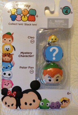 Disney Tsum Tsum Collect'em Stack'em Series#4: Cleo#307 Mystery & Peter Pan#415