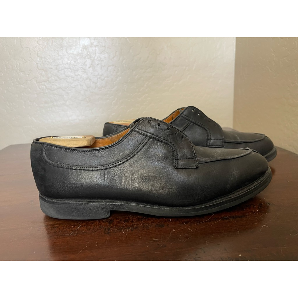 Allen Edmonds Mens Stockbridge Derby Dress Shoes Black Split  display picture 1