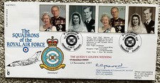 The Squadrons Of The RAF Signed Queens Golden Wedding 1997 First Day Cover
