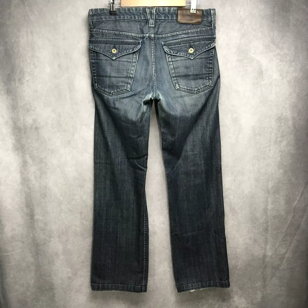 Lucky Brand Men Trouser Blue Jeans 31x34 Straight Fit Denim Made