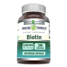 Biotin 10000mcg Max Strength for Hair Growth Healthy Skin Nails Growth 200 Caps