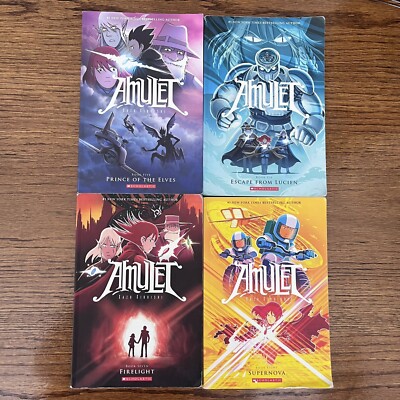 Amulet Books by Kazu Kibuishi # 5-8 PB Good Condition Minor Cover Wear See Pics