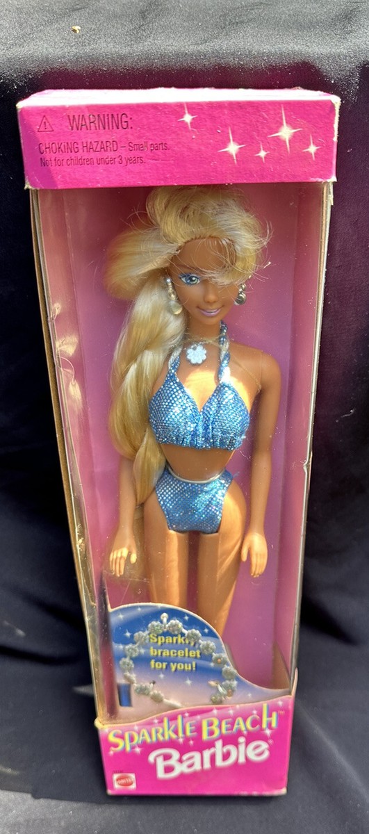 Rare Sparkle Beach Barbie Vintage 1995 Mattel Twisted Hair Barbie