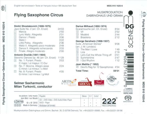 SELMER SAXHARMONIC / MILAN TURKOVIC FLYING SAXOPHONE CIRCUS NEW SUPER AUDIO CD ( - Bild 1 von 1