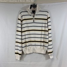 NWT Brooks Brothers White Men's 1/4-Zip Pullover, Sz. S