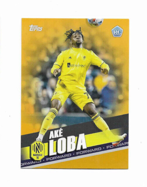 2022 Topps MLS Gold #154 Ake Loba 3/50 Nashville SC