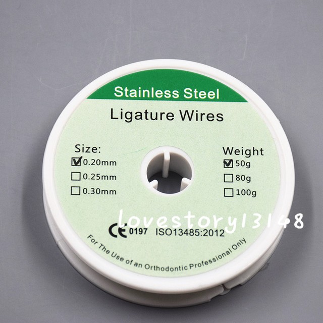 1 Roll Dental Orthodontic Ligature Wire Round Spool Stainless Steel 0