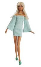 SaLe Clothes fits MMuse & 12" Fashion Dolls - Retro DRESS & JEWELRY NO DOLL d4e