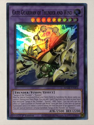 Yu-Gi-Oh! Gate Guardian of Thunder and Wind Maze of Memories MAZE-EN004 1st Ed | eBay Yu-Gi-Oh! Gate Guardian of Thunder and Wind Maze of Memories MAZE-EN004 1st Ed | eBay