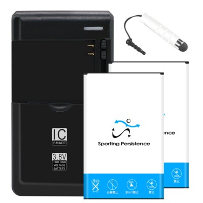 Large Power 2x 2960mAh Business Battery Wall Charger for LG K3 2017 US110 Phone