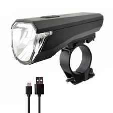 nean Fahrrad Frontleuchte 50 LUX LED Scheinwerfer mit Akku und StVZO Zulassung