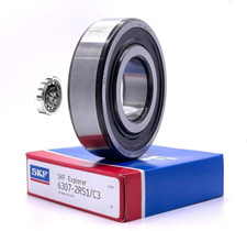 SKF 6307 2RS1 C3 DEEP GROOVE BALL BEARING, RUBBER SEALED 35x80x21 mm NEW