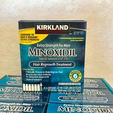 Kirkland Minoxidil 5% Hair Regrowth Solution Extra Strength Men 6 Month Supply 
