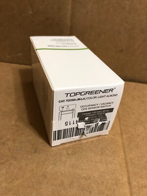 TOPGREENER Indoor Digital Wall Switch Timer Lighting Control 10A 1500W L ALMOND