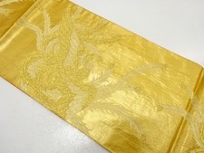7780367: JAPANESE KIMONO / ANTIQUE FUKURO OBI / SILK / WOVEN PHOENIX