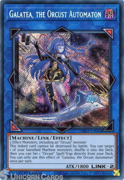 RA03-EN044 Galatea, the Orcust Automaton : Secret Rare 1st Edition YuGiOh Card