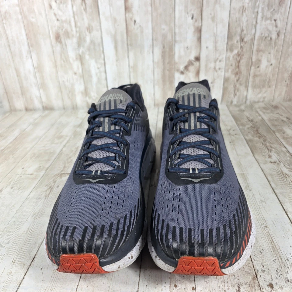 Zapatos para correr Hoka One One M Clifton 5 para hombre gris azul naranja talla 12,5 Foto 4 de 4