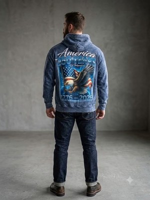 USA 250th ANNIVERSARY STONEWASHED  SWEATSHIRT - FREE SHIPPPING
