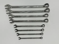 Matco Tools USA 8pc RCL Series SAE 1/4"-7/8” Chrome Combination Wrench Lot Set