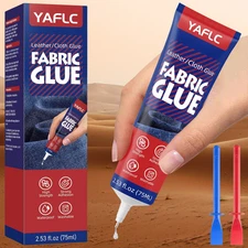 Fabric Glue Permanent 75ml – Clear, Washable Adhesive for All Fabrics