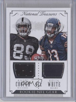 2015 Panini National Treasures 42/99 Amari Cooper Kevin White #RNGC-CW RC 4n1