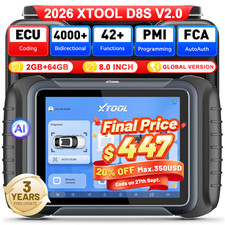 2026 XTOOL D8S V2.0 Bi-directional Diagnostic Tool Full OBD2 Scanner Coding Auto