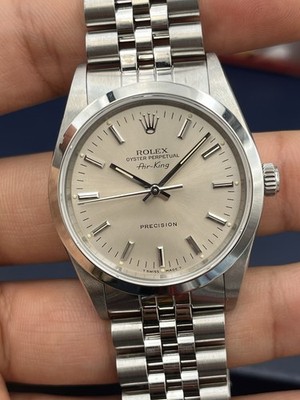 1989 Rolex Air-King Automatic Jubilee, Silver Dial Ref. 14000 | eBay