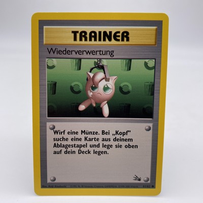 Pokémon Wiederverwertung 61/62 DE Common Fossil 1999