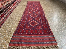 2x8 Ft Runner afghan Hand Knotted Mashwani Rug, Hallway Runner Rug, A 2848