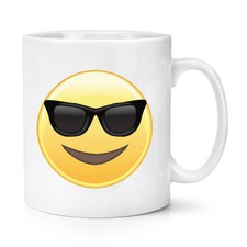 Sonnenbrille Emoji 284ml Becher Tasse - Lustig Smiley Neuheit Tee Kaffee
