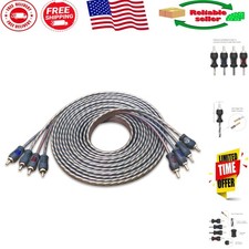 4-Channel 17ft RCA Cable with Twisted Pair Tech Copper Signal Transfer