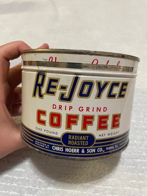 Re-Joyce Off white Background Patriotic Coffee Can with stars One Pound.
