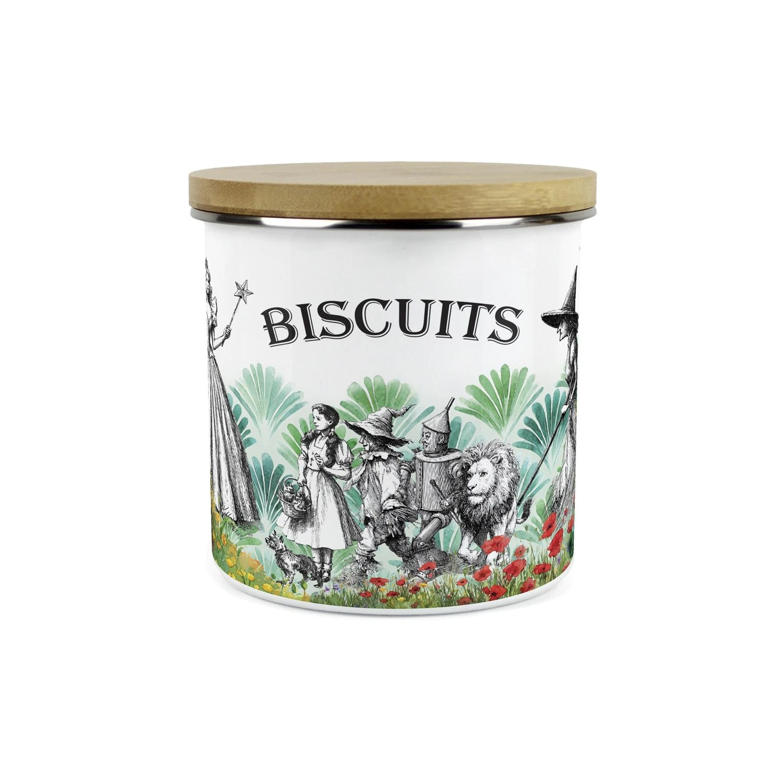 Wizard of Oz Biscuits Canister - 1.2L Enamel Kitchen Container Homeware Gift