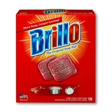 Brillo Steel Wool Soap Pads, Long Lasting, Original Scent Cleaning, 18 Count ...