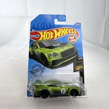 Hot Wheels 1:64 2018 Bentley Continental GT3 Nightburnerz Green Diecast 246/250